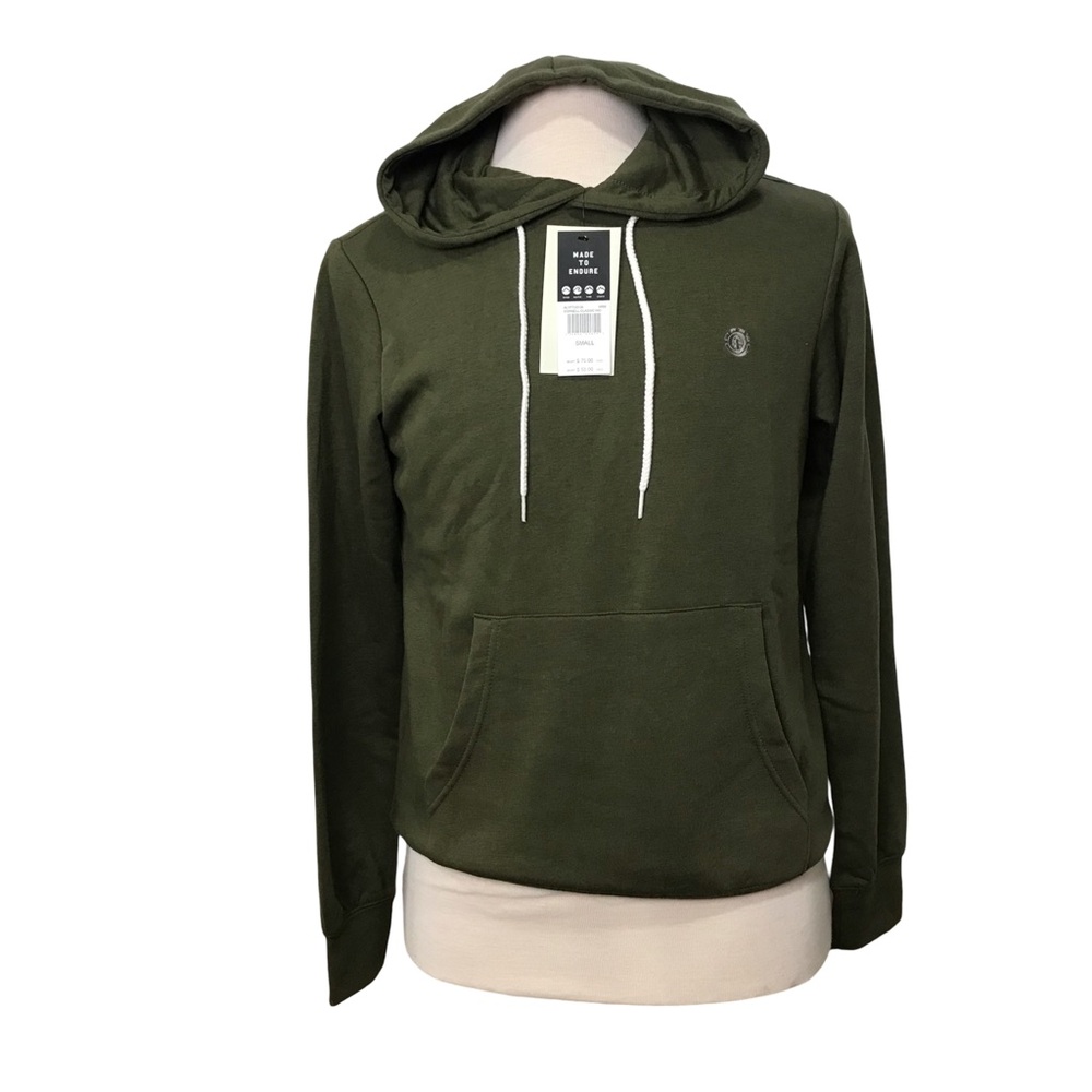 Element Cornell Classic Hoodie Men’s Size S Color Green Kangaroo Pocket